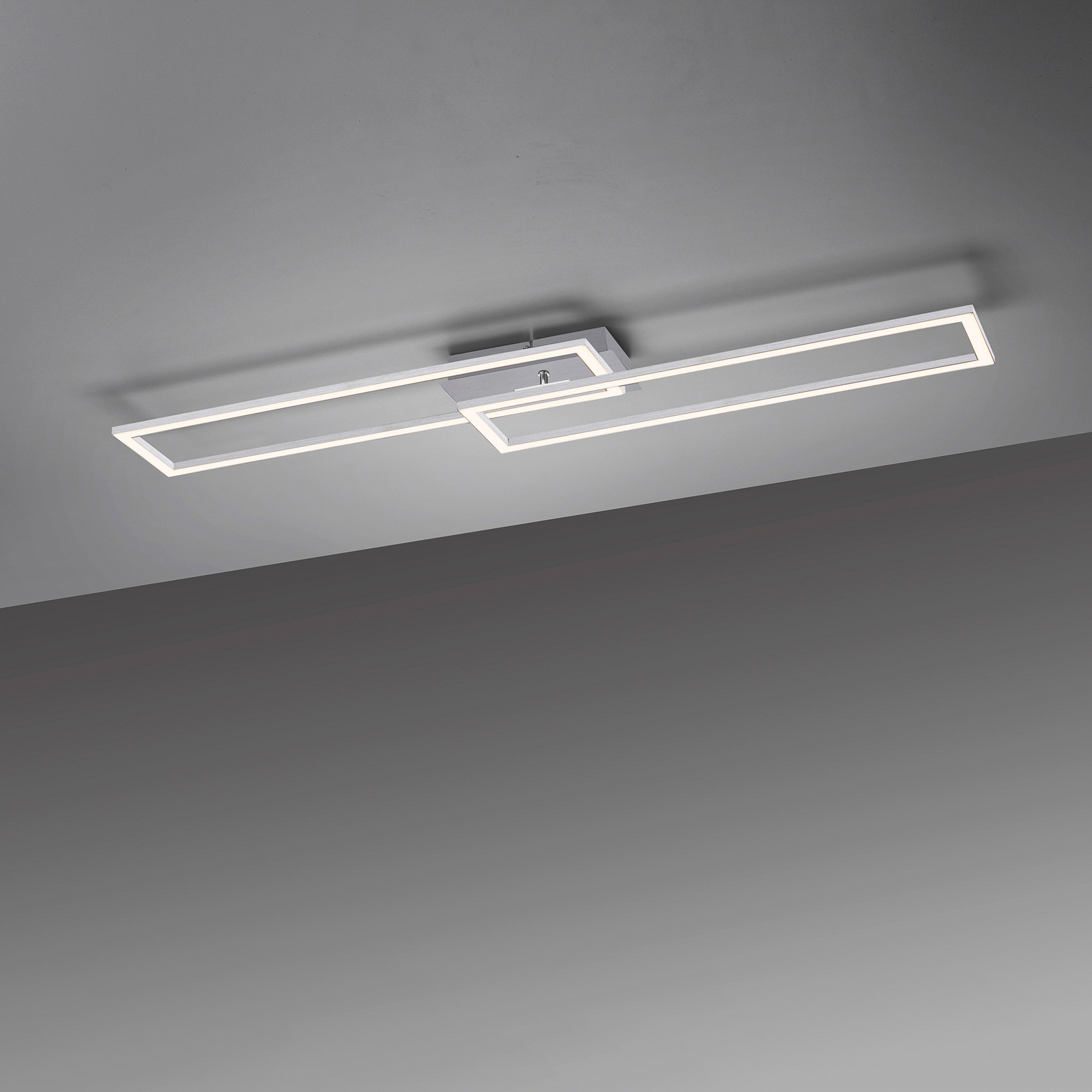 LED mennyezeti lámpa Iven, acél, halvány, 101.6x19.8cm
