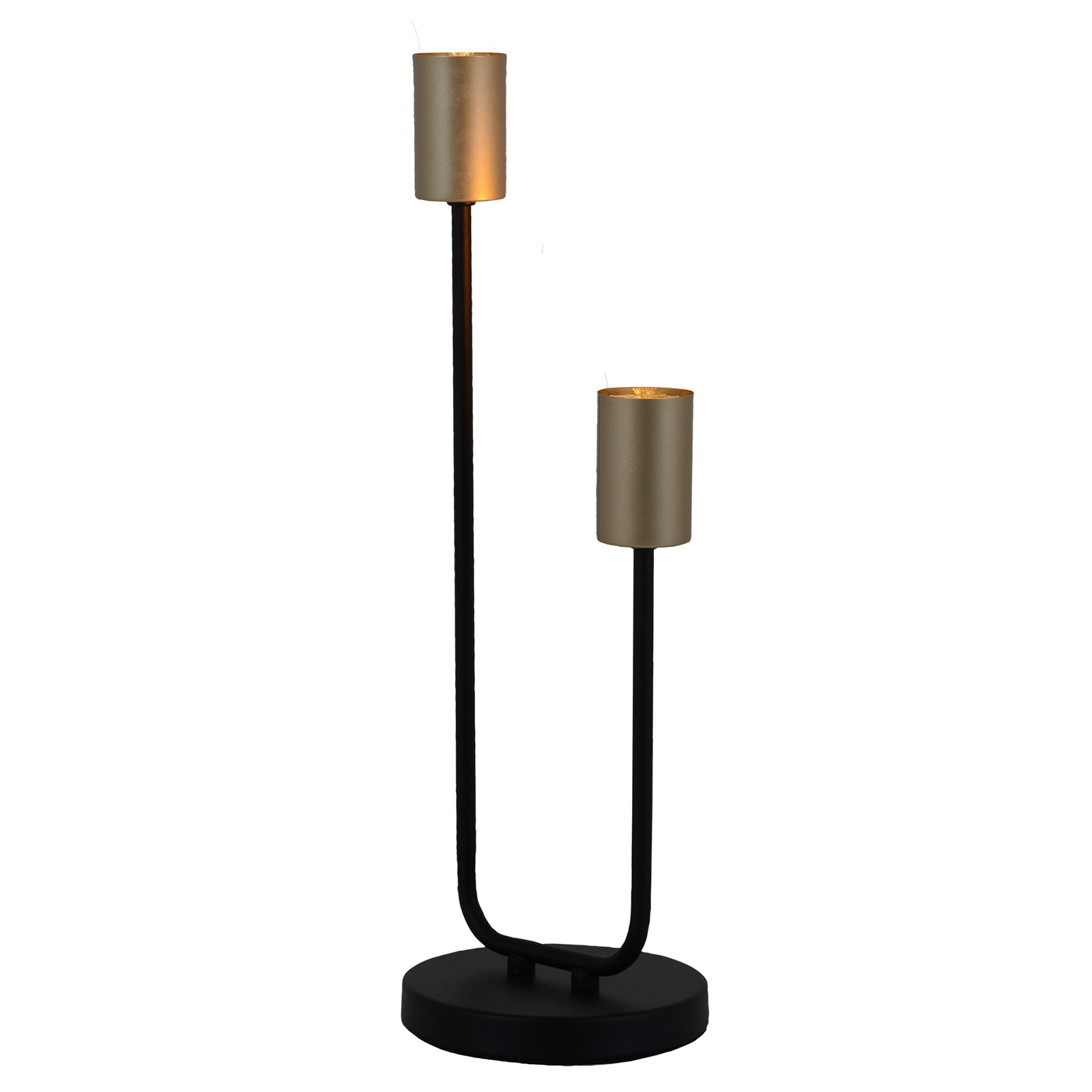 Lámpara de mesa Modo, 2 luces, negro