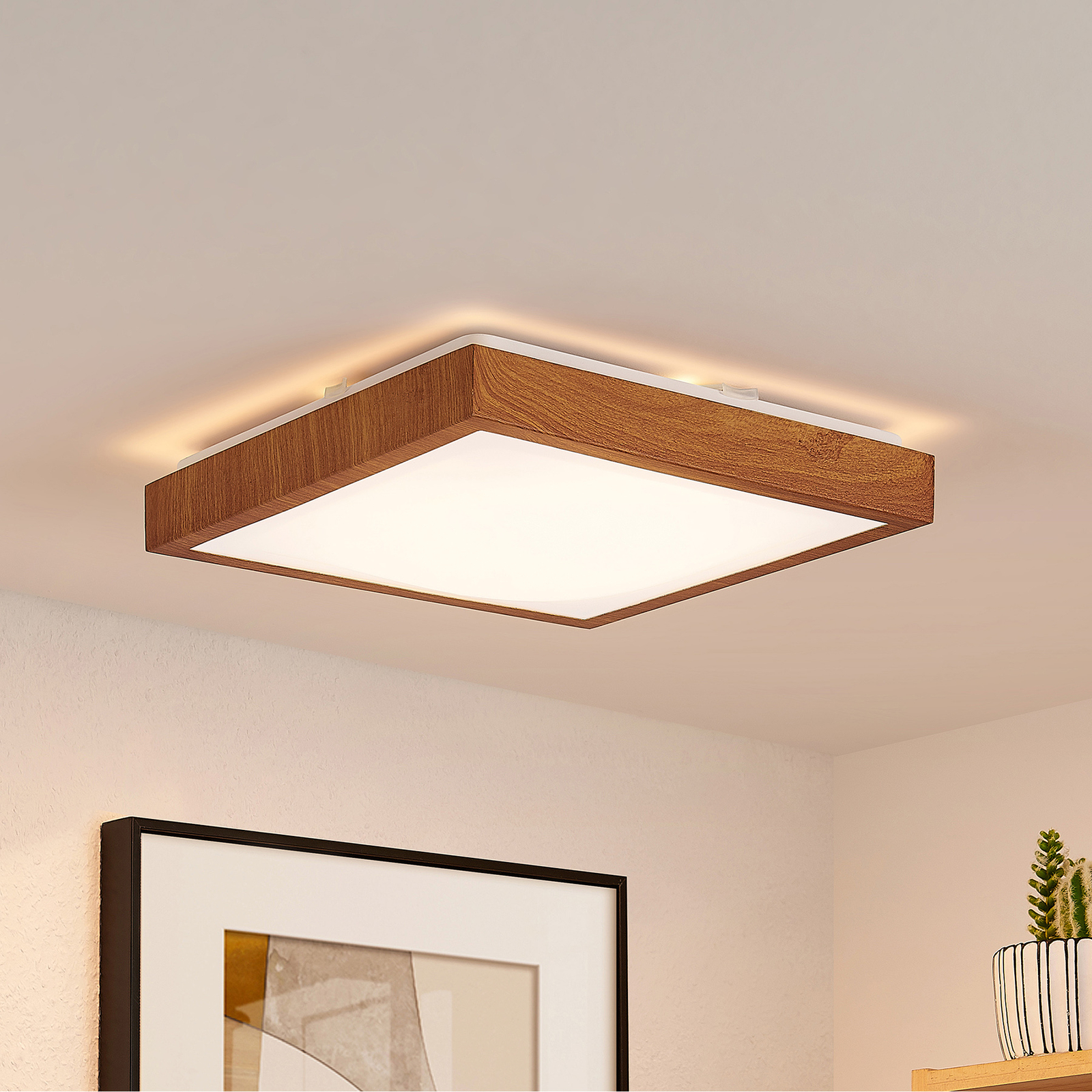 Lindby Vaino LED-Deckenleuchte, eckig, 32 cm
