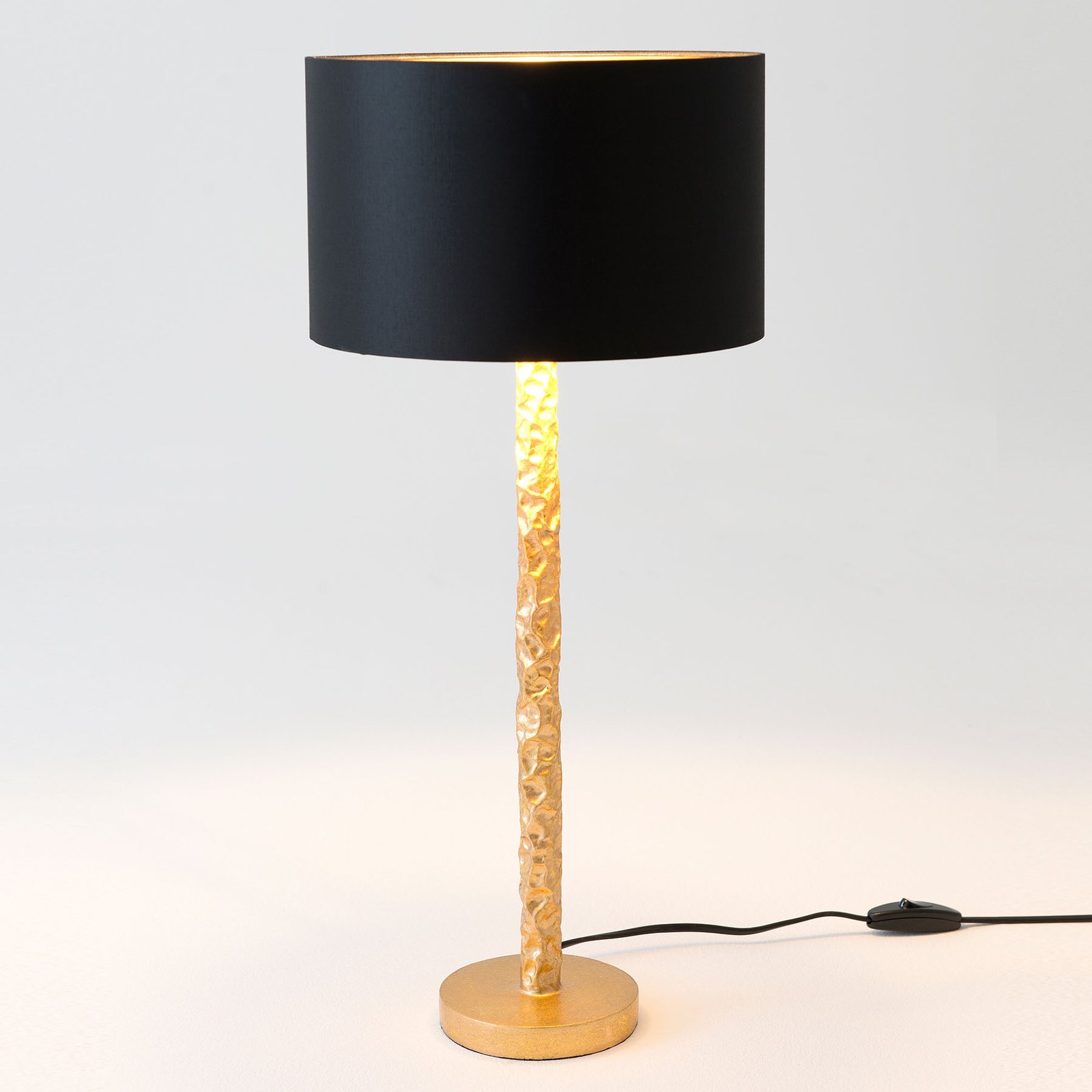 Stolová lampa Cancelliere Rotonda čierna/zlatá 57 cm