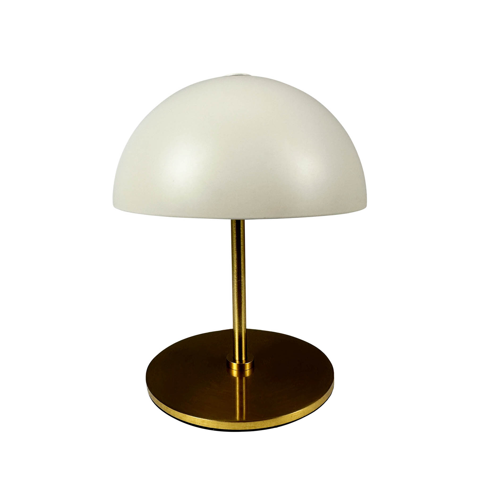 Dyberg Larsen LED-bordlampe Along, beige, højde 20 cm