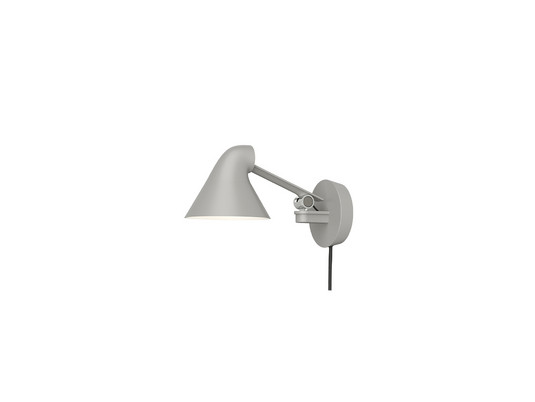 NJP Box Short LED wall lamp, 2700K, grey - Louis Poulsen