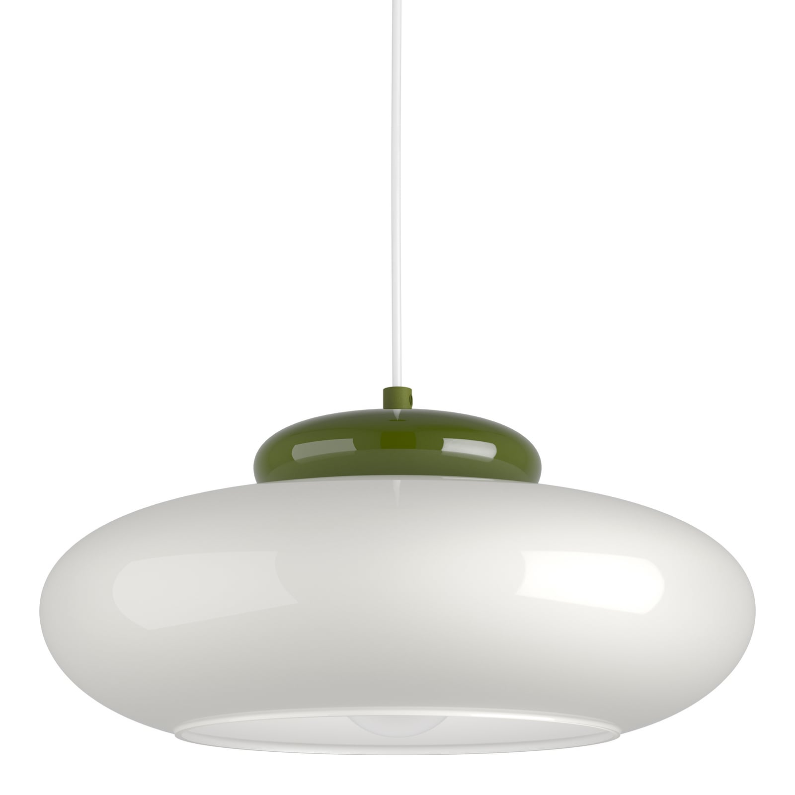 Hanglamp Berardelli, blauw/moerbei, plat, Ø 30 cm, glas