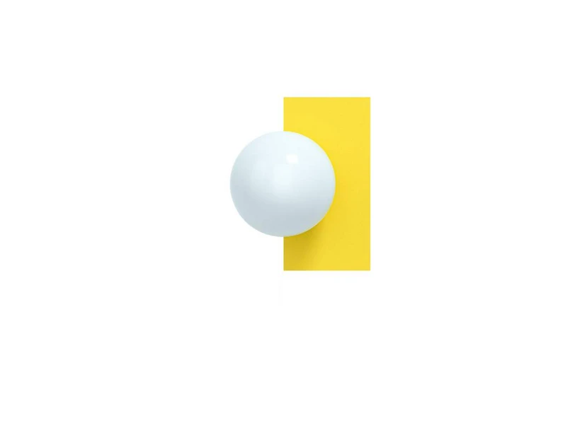 Swedish Ninja – Candy Little Rectangle S Wandleuchte, gelb