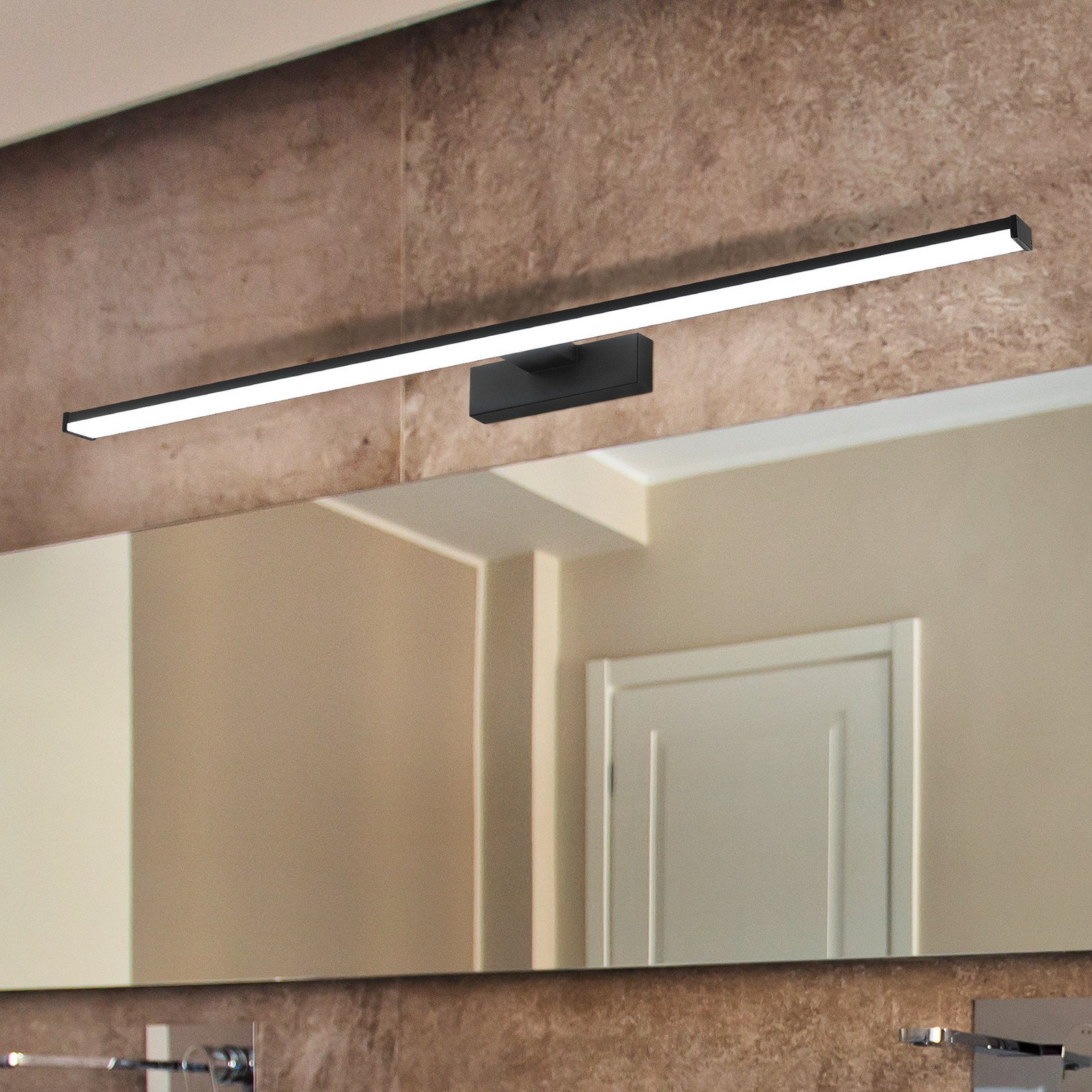 EGLO Aplică LED Pandella 1 lungime 78 cm negru aluminiu - Baie - Modern - negru alb