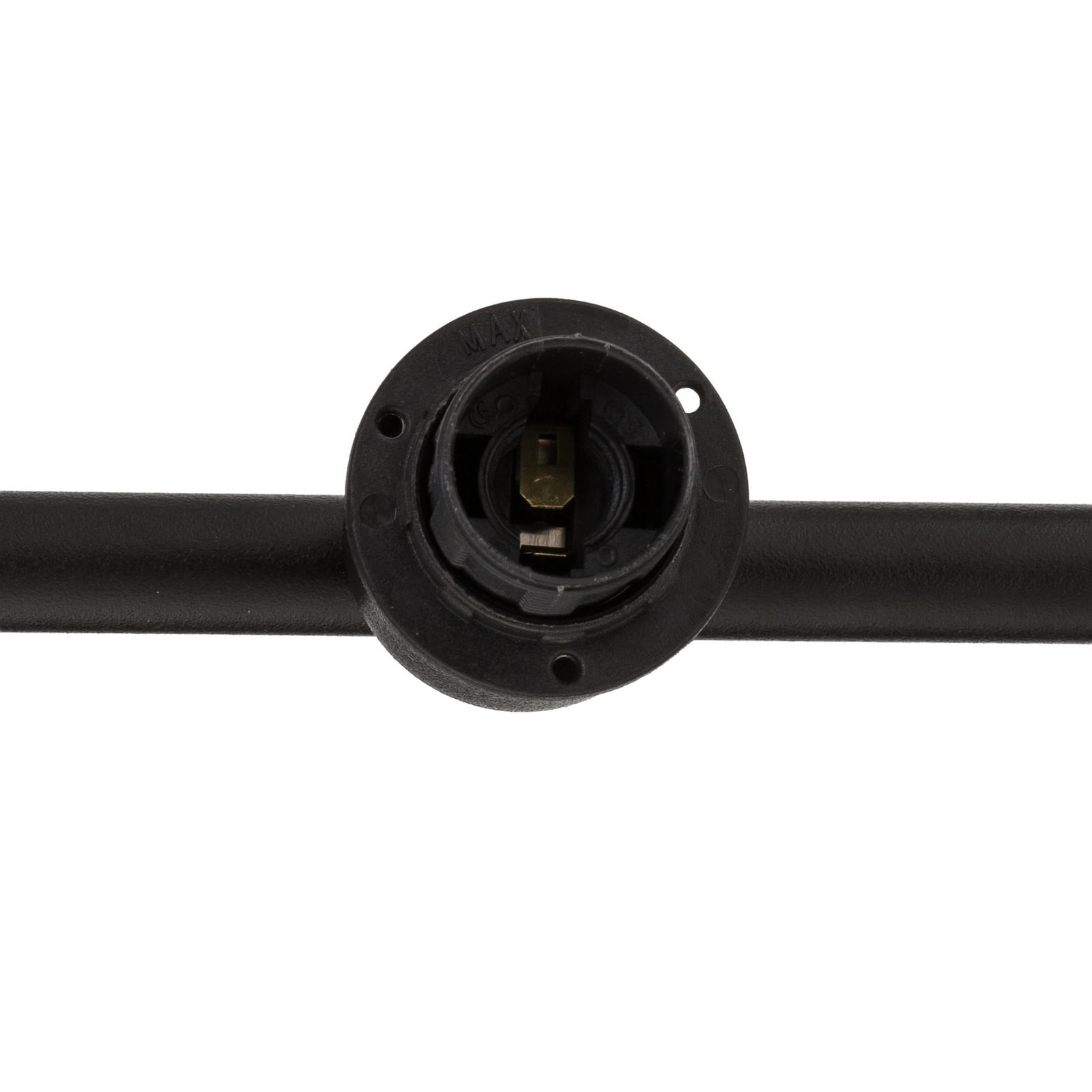 Lampada a sospensione DRUMZ, marrone, lunghezza 100 cm, a 6 luci, tessuto, E14