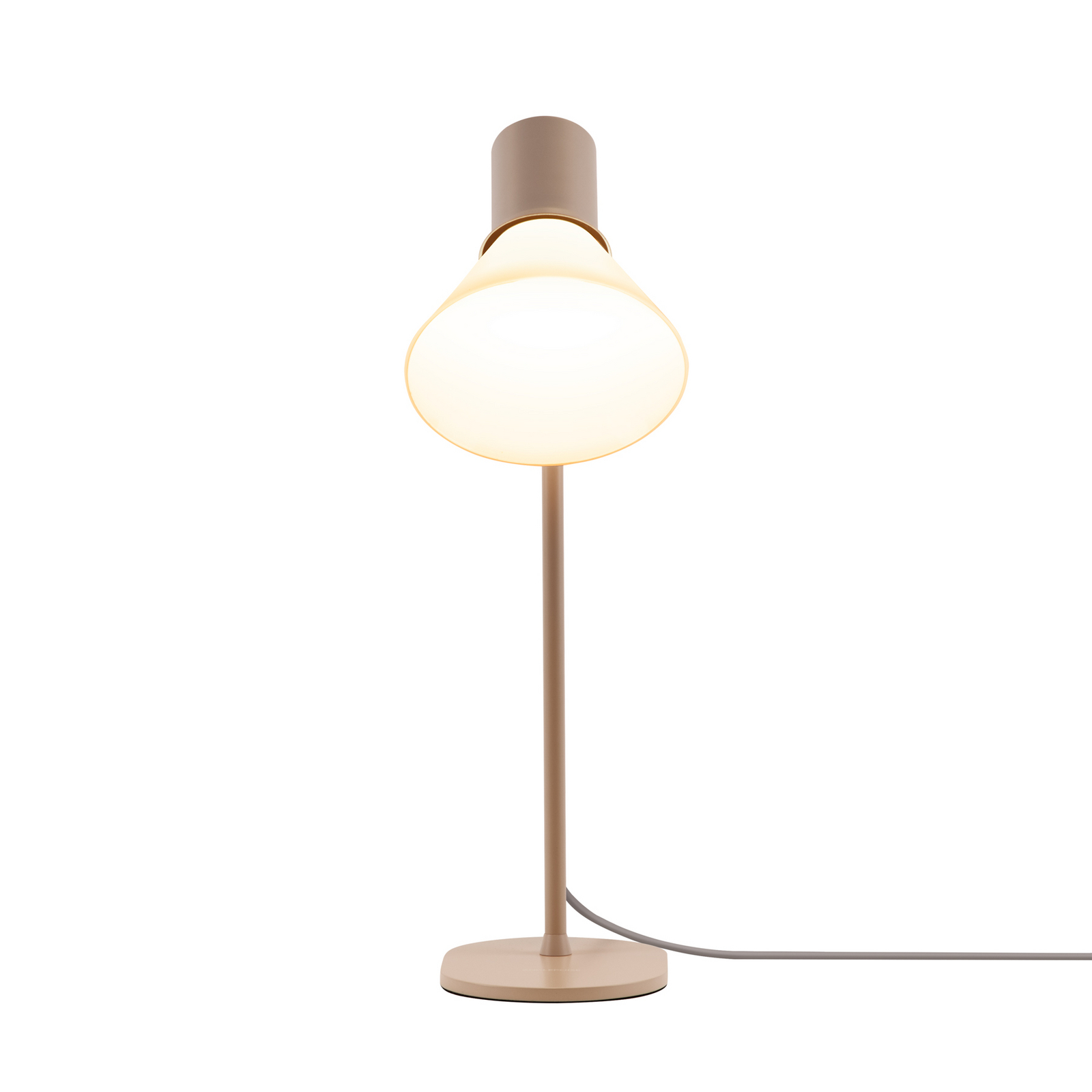 Anglepoise-tafellamp Type 80 T1, beige, 48 cm, glas
