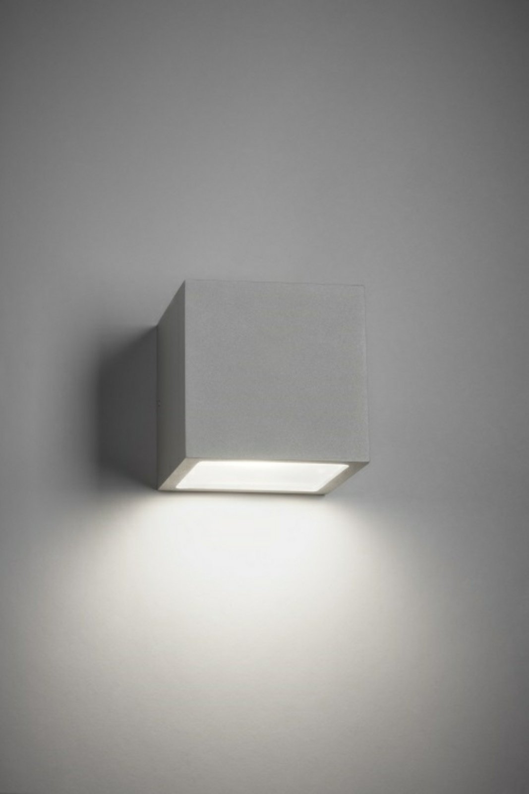 Cube LED Utomhus Vägglampa XL 3000K Down Silver - LIGHT-POINT