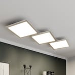 Lucande LED ceiling lamp Ilira, 3-bulb, silver, CCT, dimmable