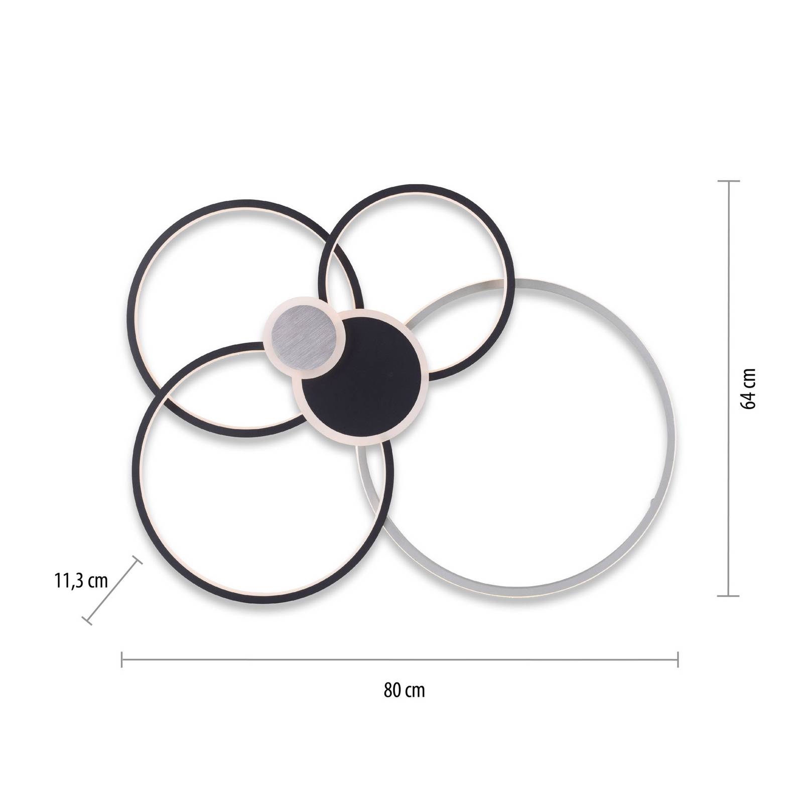 Lampa sufitowa LED Papilon, 80x64cm