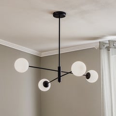 Plafón 1090PL_L1, 4 luces, negro
