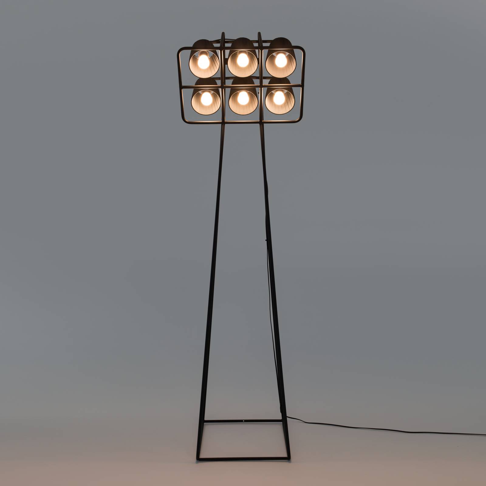 Lampa stojąca Multilamp, 6-punktowa czarna