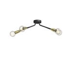 Carlea 4 Stropní Lampa Black/Brass - Lucande