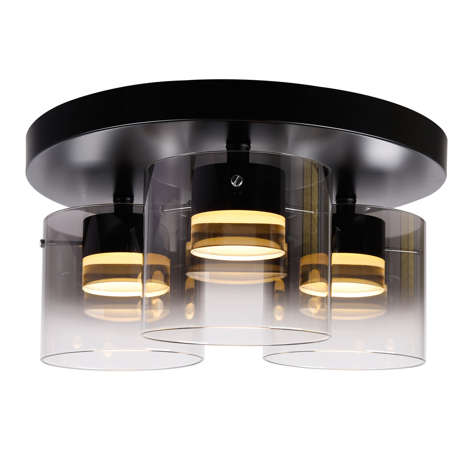 Plafonieră LED Salerno 2700K 3 becuri negru
