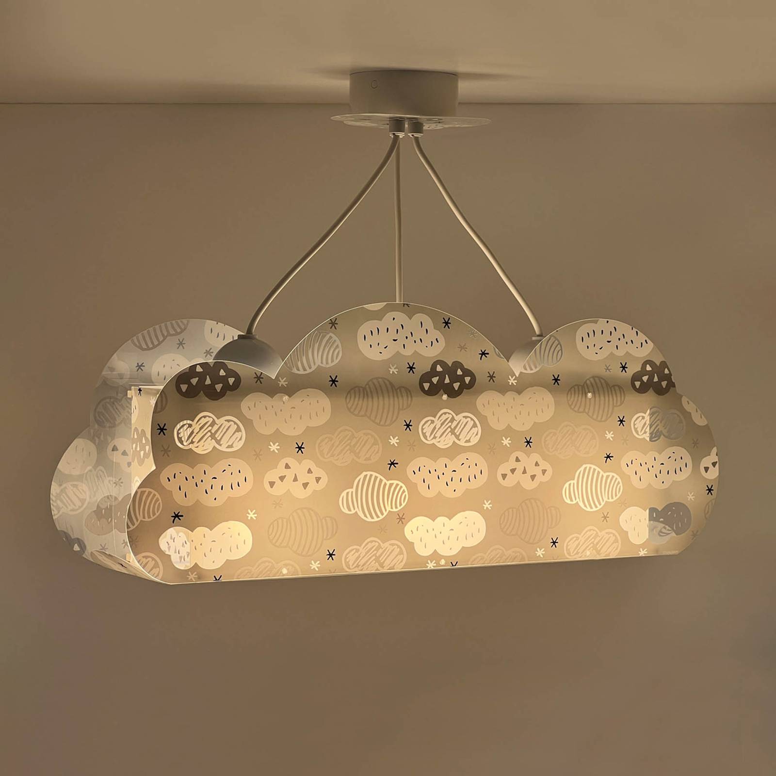 Dalber Cloud Grey Suspension en forme de nuage gris