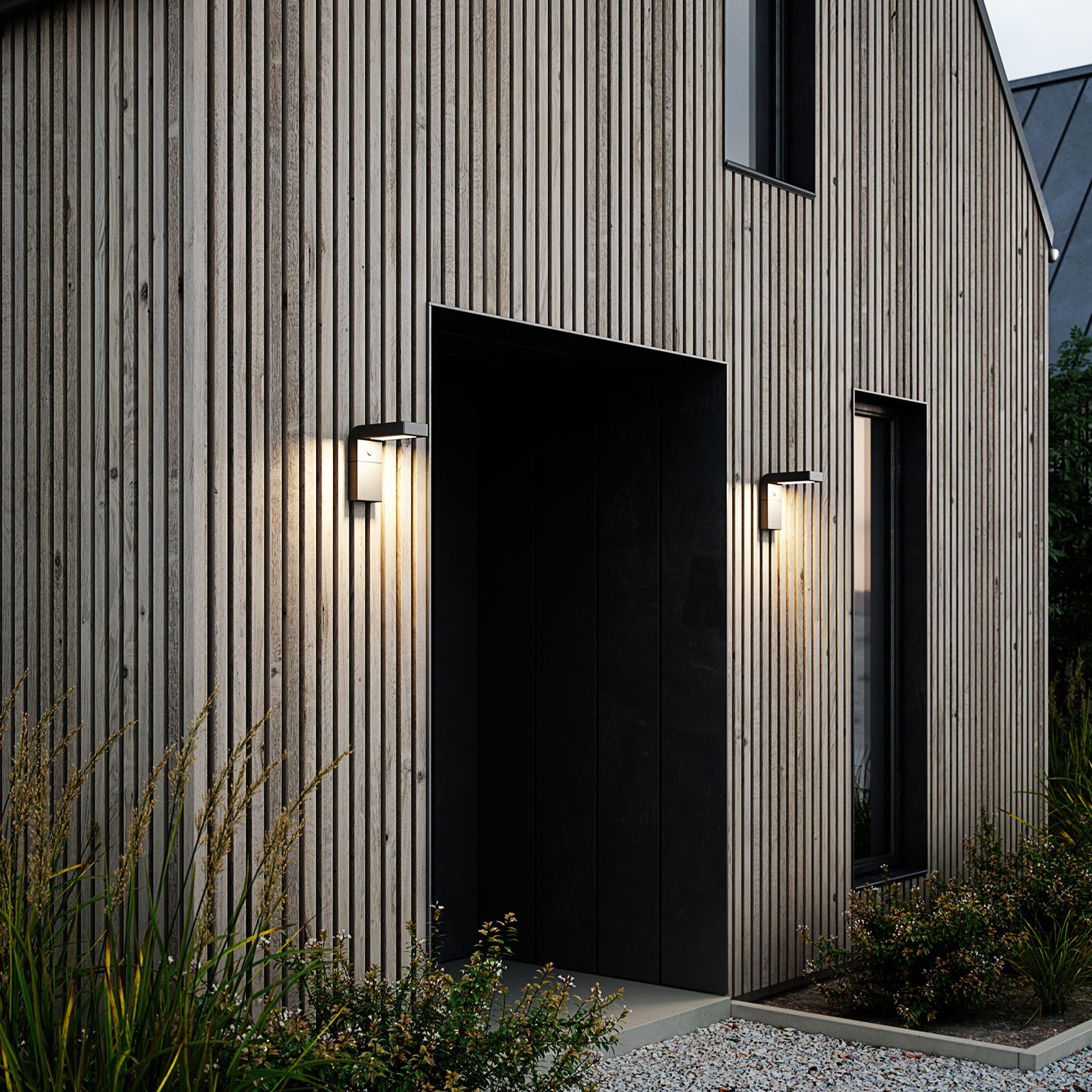 Alya LED Solar Cell Wall Lamp Black - Nordlux