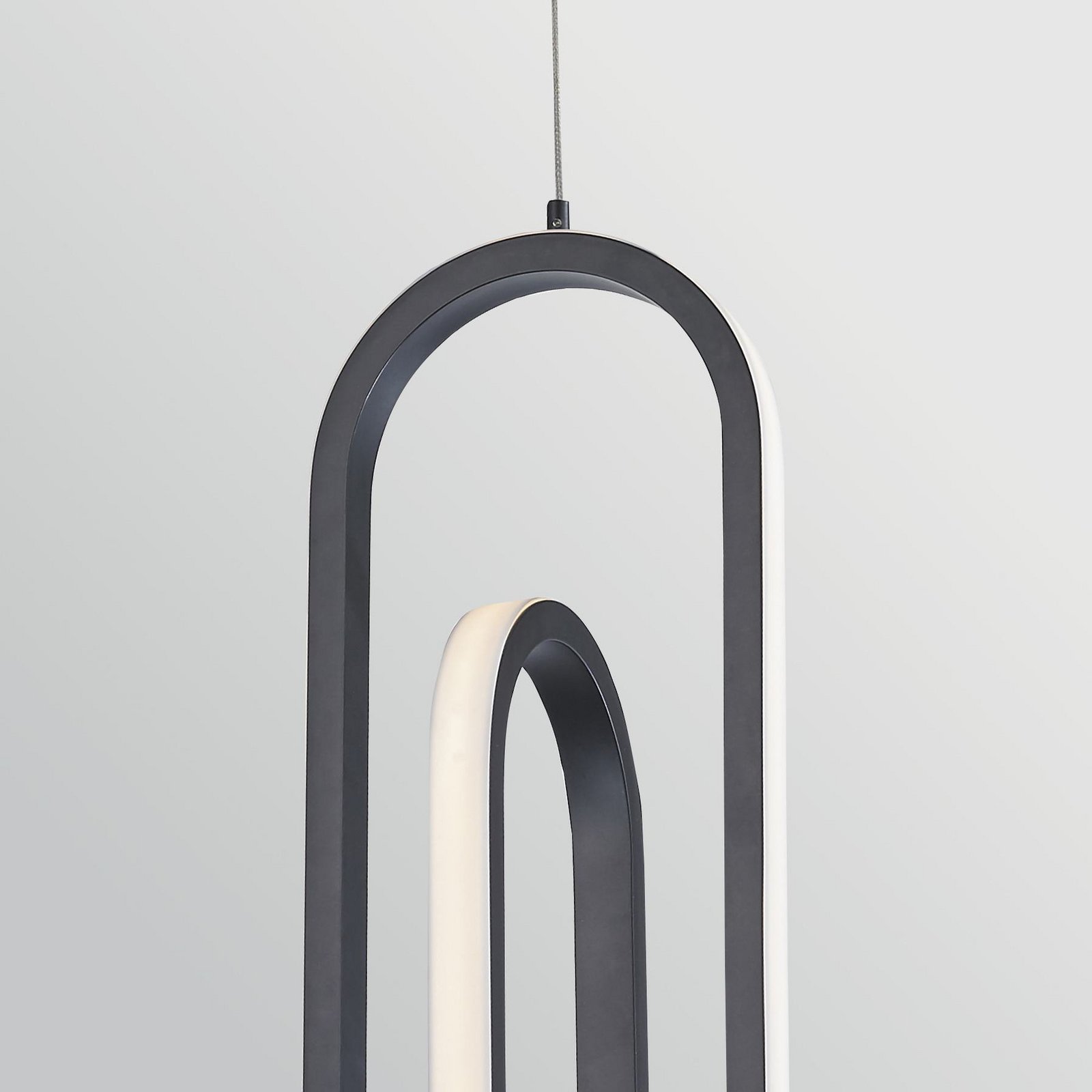 LED hanglamp DENMARK, matzwart, Ø 21 cm, metaal