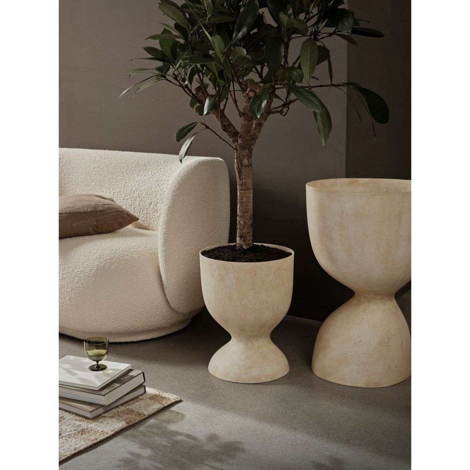 Evoke Pot H45 Warm Sand - ferm LIVING