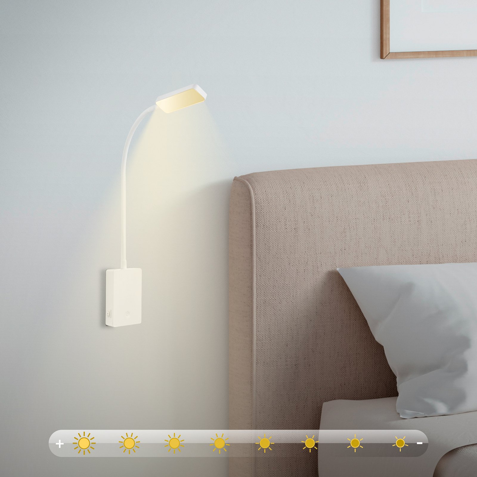 LED-Akku-Τραπεζοκαλύμματα Cielo, λευκό, ύψος 56 cm, πλαστικό