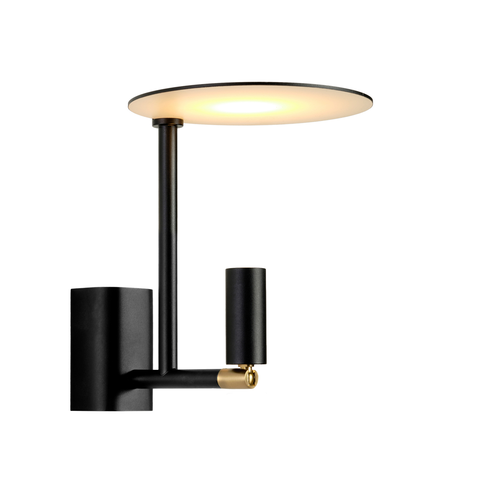 Kelly LED wall lamp, adjustable spot, black/gold
