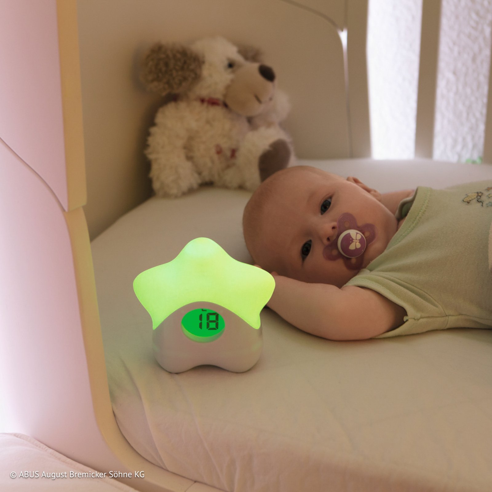 ABUS Lily LED нощна лампа с температурен дисплей