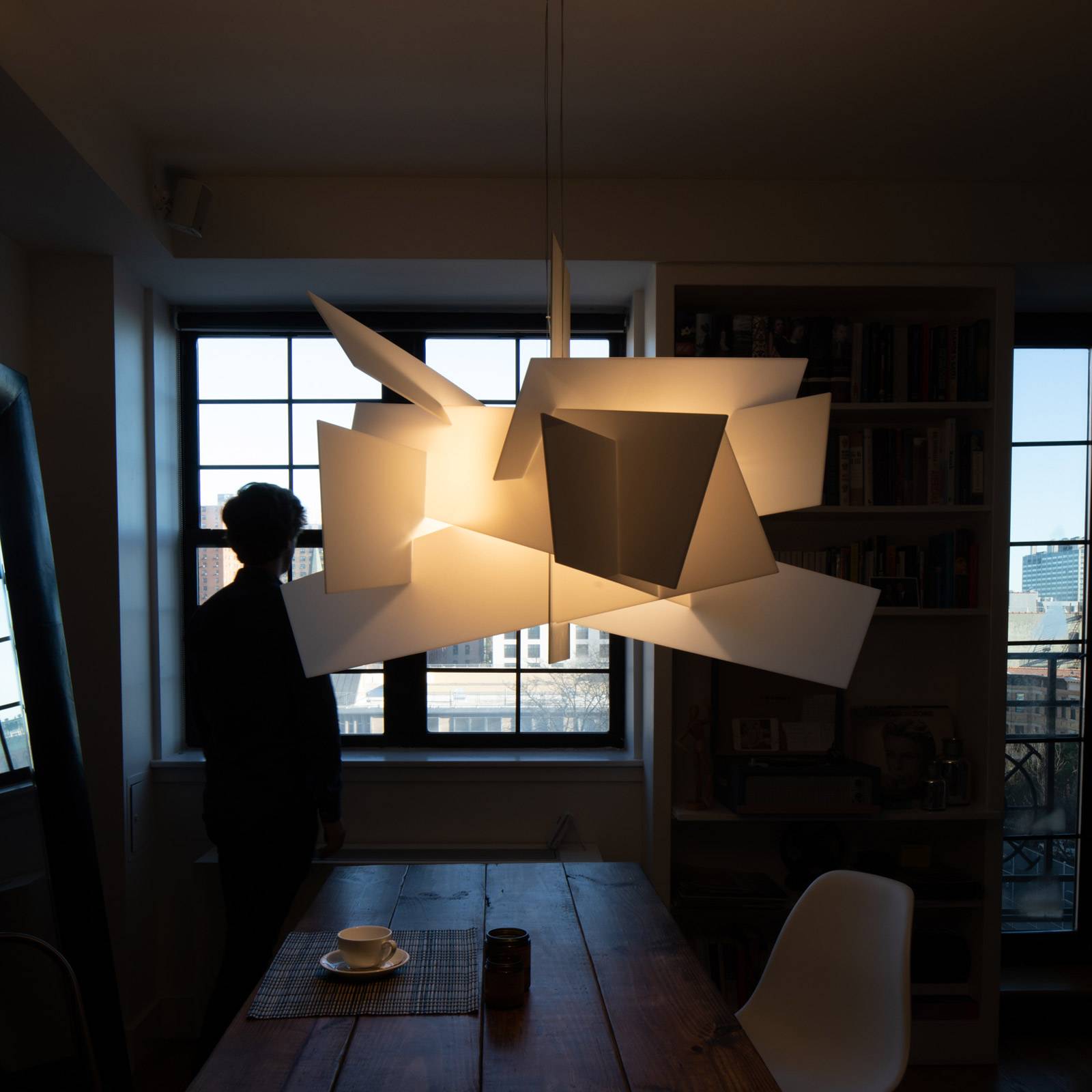 Lampa wisząca LED Foscarini Big Bang, biała, Ø 96 cm