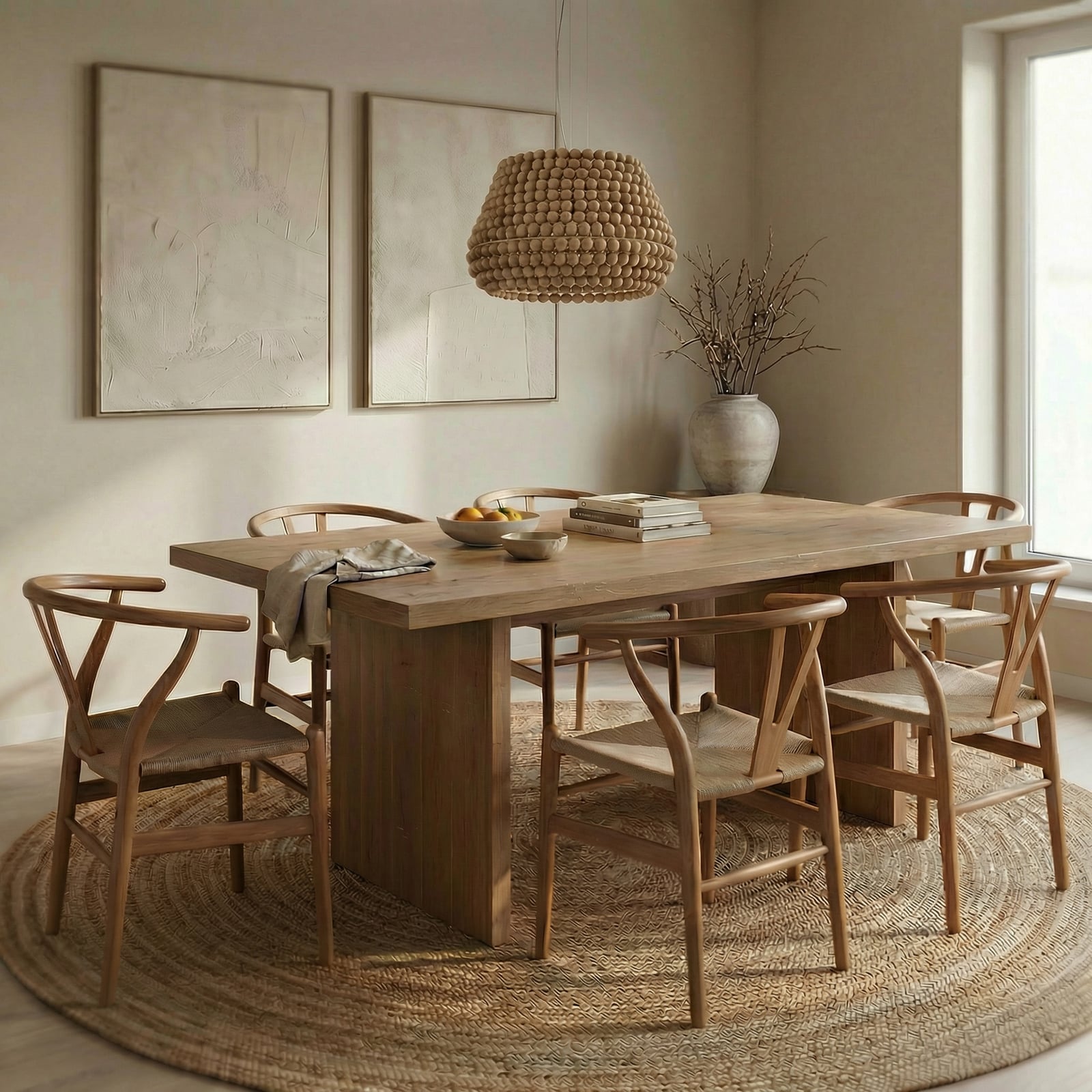 Melori hængelampe, Ø 51 cm, naturfarvet, E27, træ - Lucande Melori hængelampe, Ø 51 cm, naturfarvet, E27, træ - Lucande