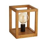 Square table lamp made of bamboo
