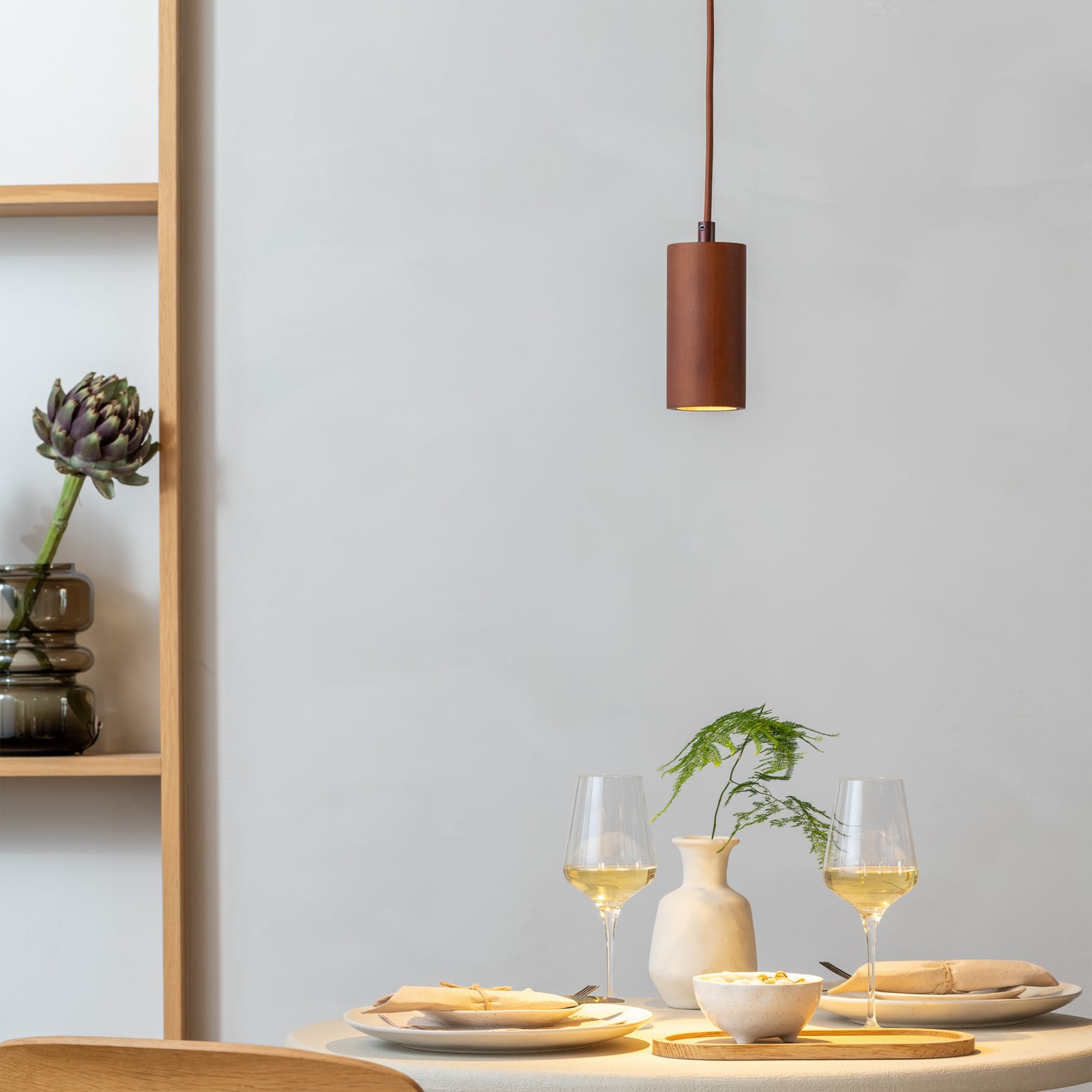 GOOD & MOJO Hängeleuchte Java, braun, Bambus, GU10