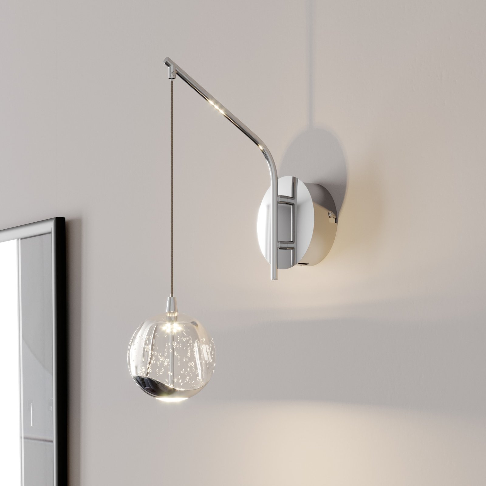 Hayley LEDWall Lamp Chrome - Lucande