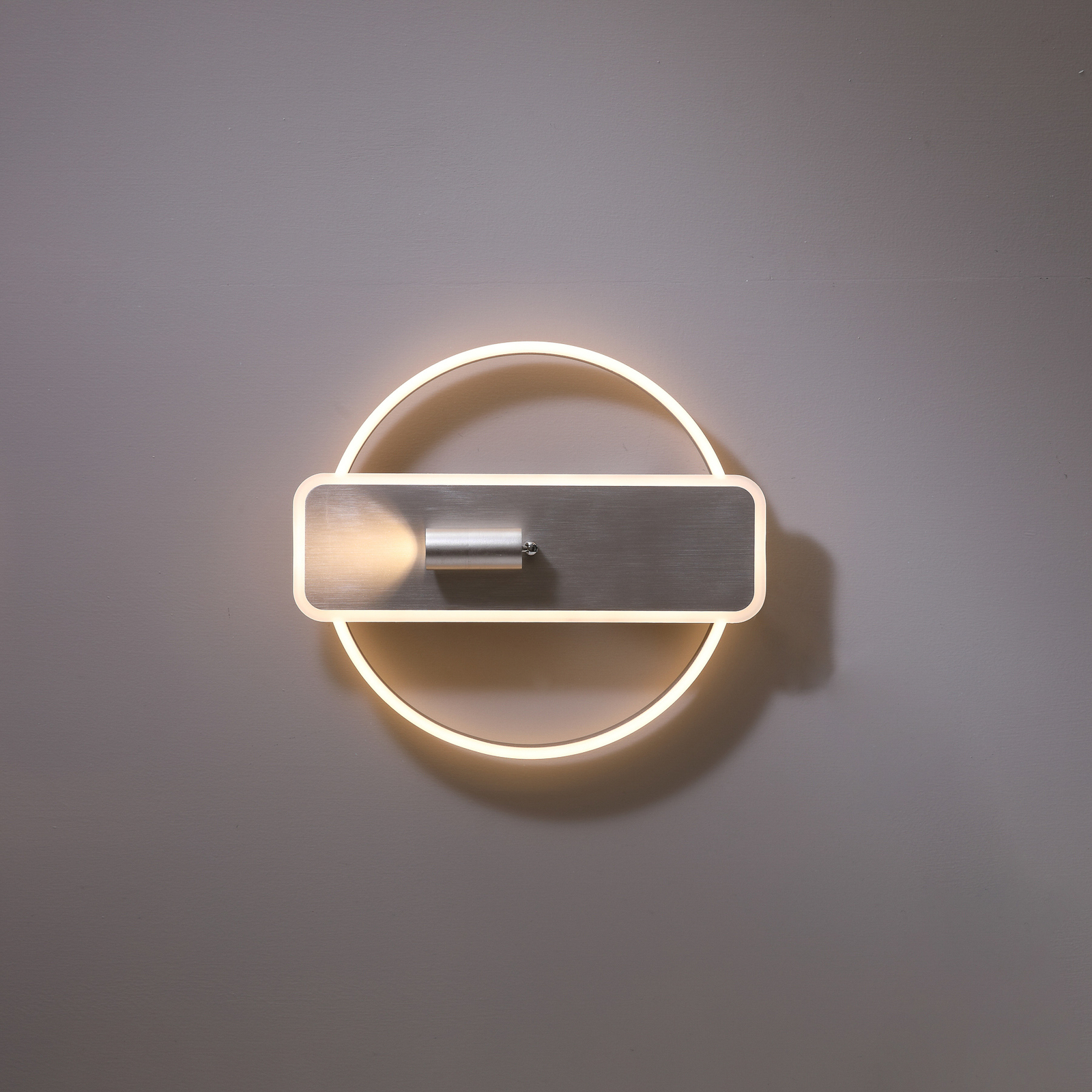 Lucande Damivan plafonnier LED, rond, nickel