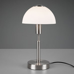 Don table lamp with glass shade, dimmable