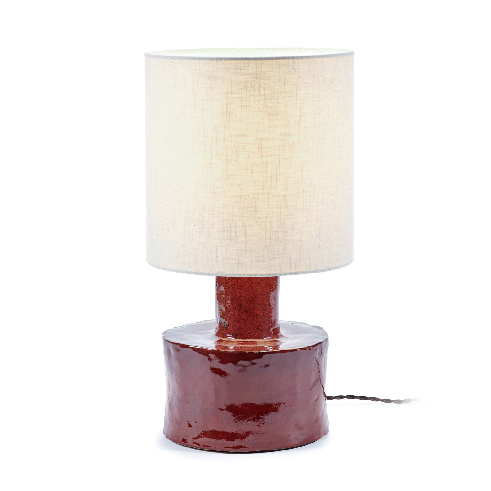 RED-BEIGE CATHERINE bordlampe, stentøj, tekstil, højde 47 cm, E27 – Serax RED-BEIGE CATHERINE bordlampe, stentøj, tekstil, højde 47 cm, E27 – Serax