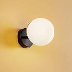 Sfera wall light 1-bulb glass/chrome/black