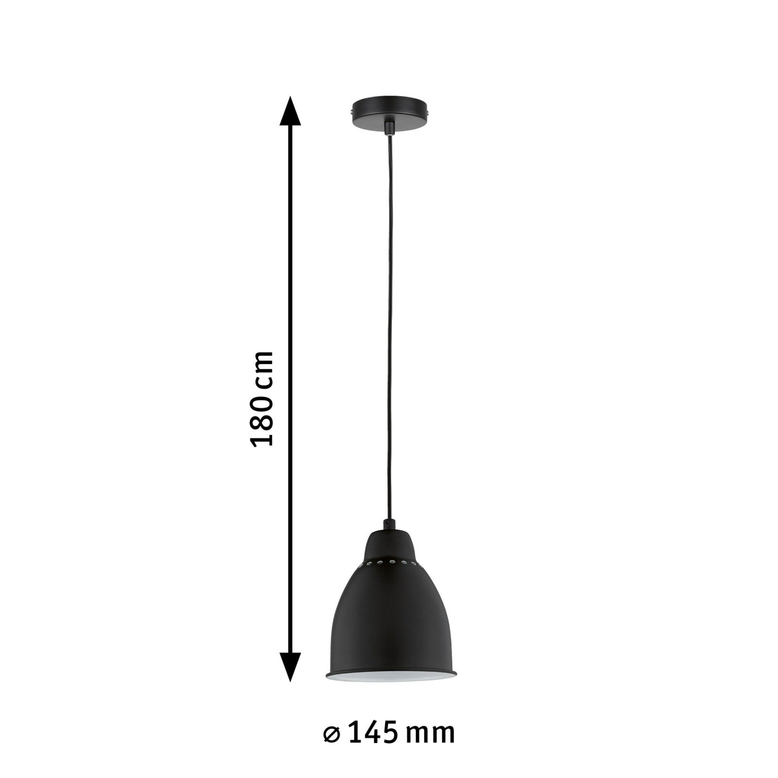 Paulmann Neordic Hilla hanglamp, zwart