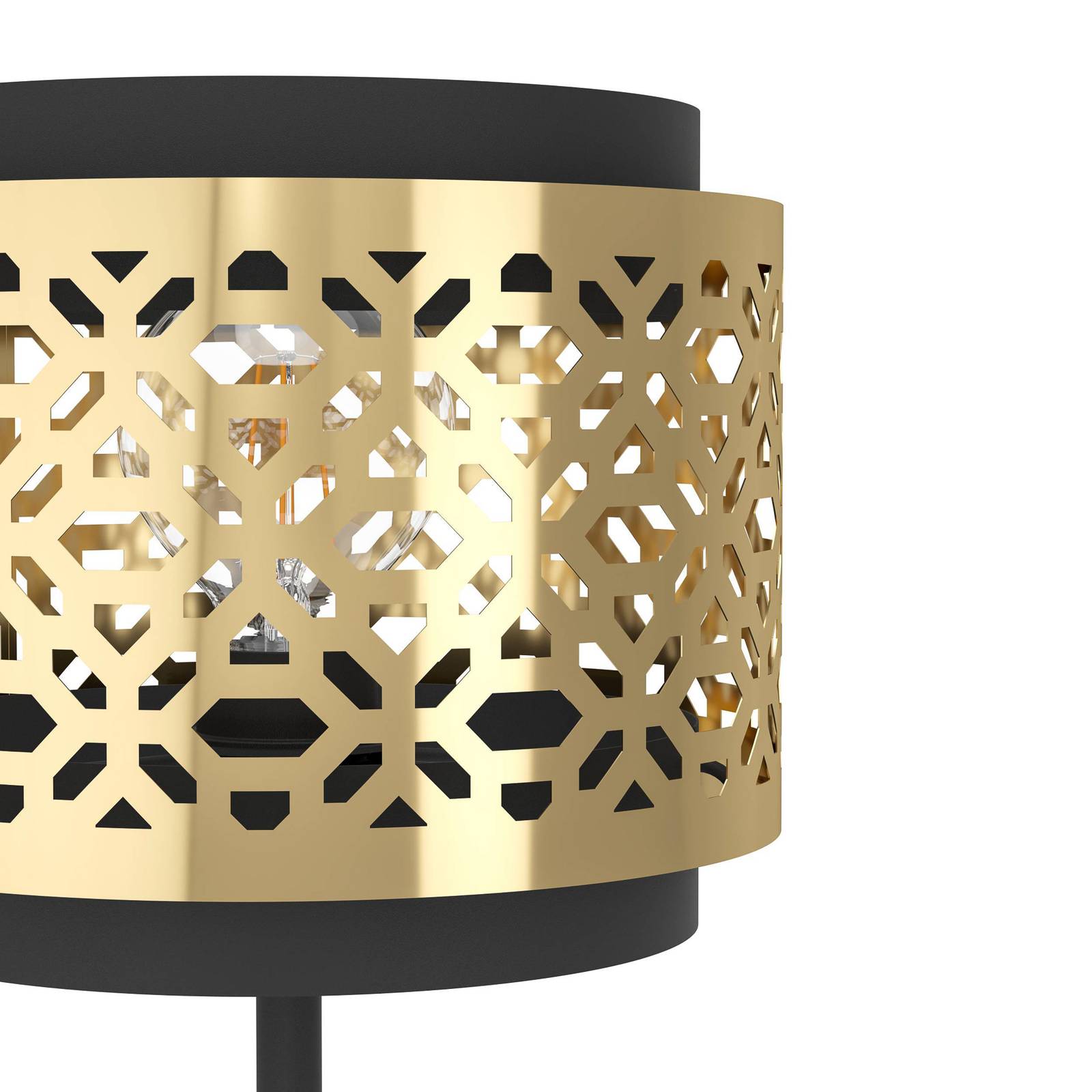 EGLO Sandbach table lamp in black and brass