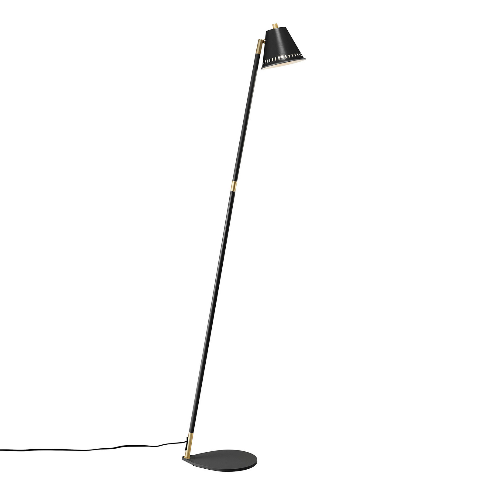 Nordlux Pine floor lamp, black, for Living / Dining Room, metal, GU10, 15 W, energy efficiency: A++, W: 18 cm, H: 133 cm