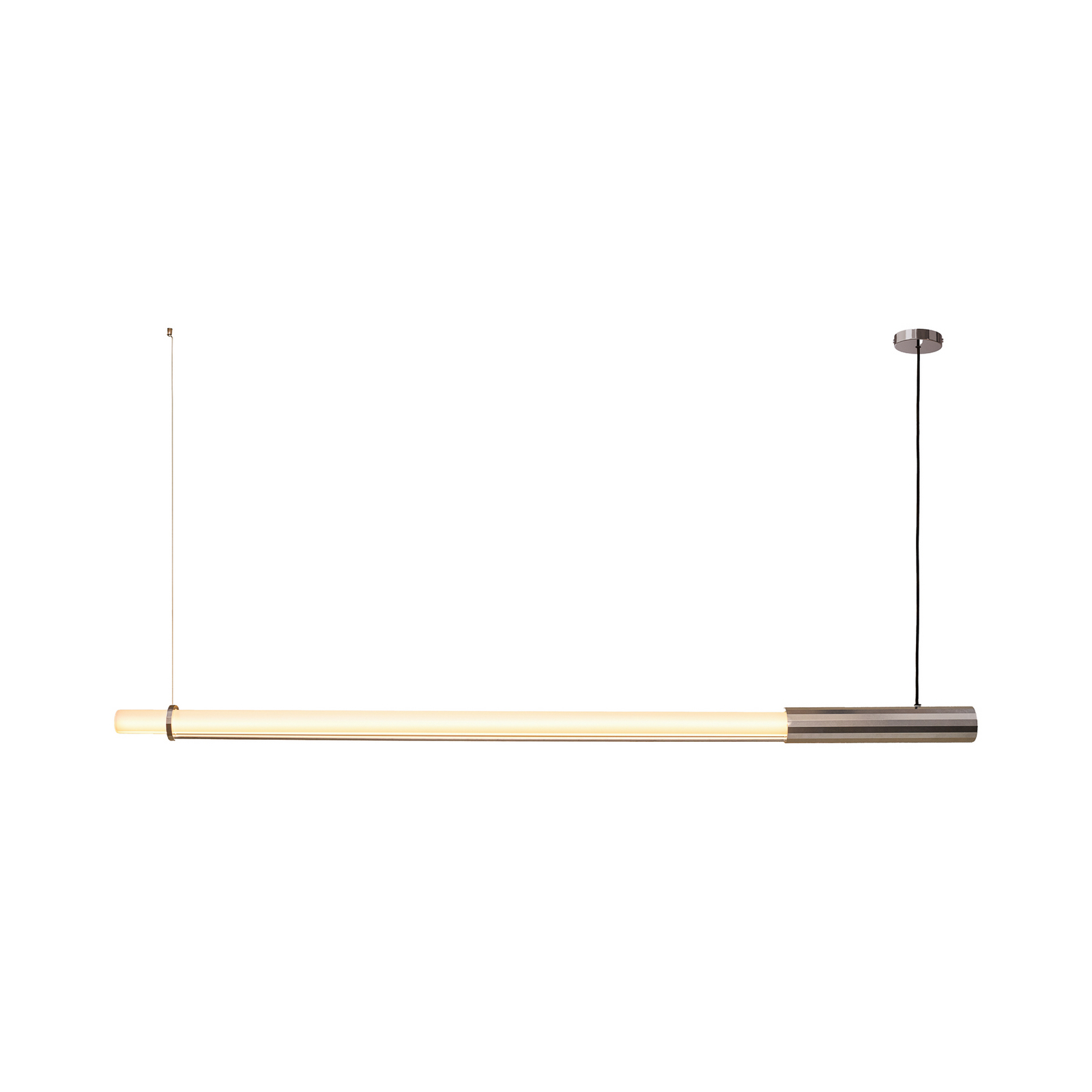 Lampada LED a sospensione In Fine, argento, lunghezza 160 cm - DCW