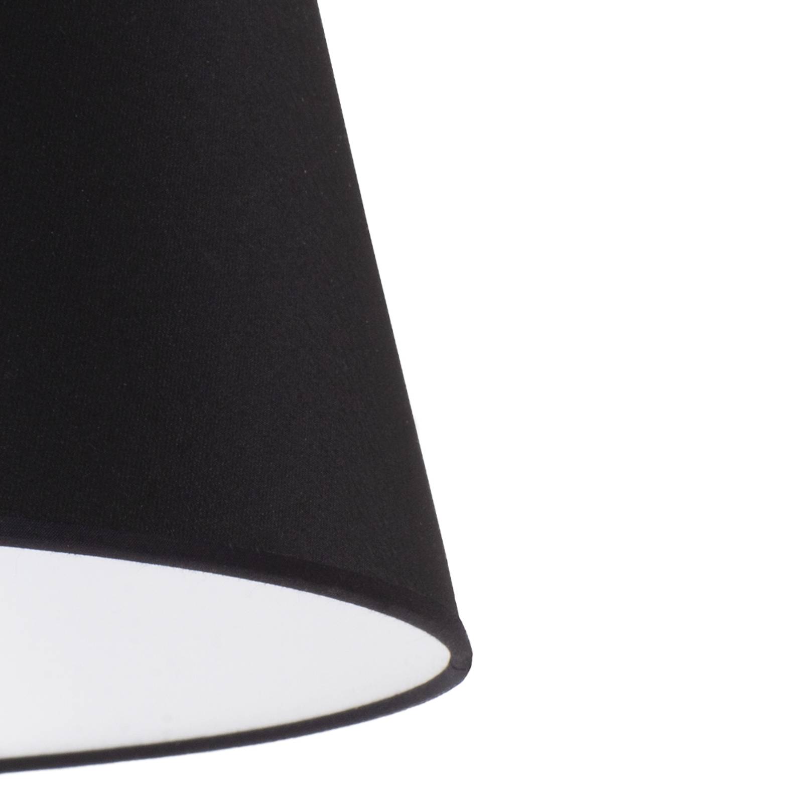 Cone lampeskærm højde 18 cm sort chintz