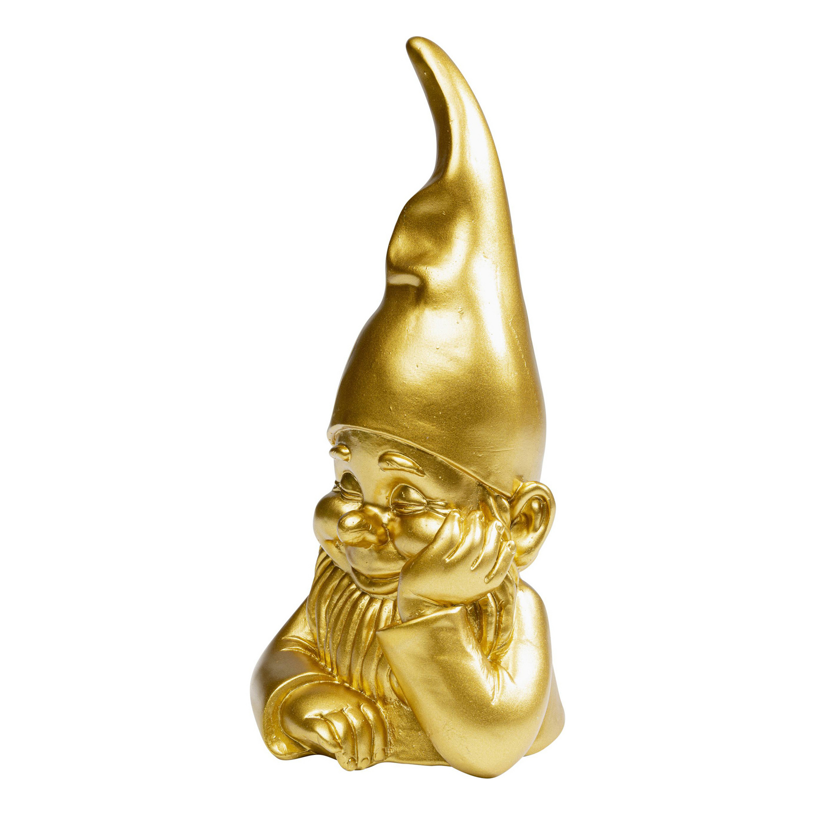 KARE decorative figurine dwarf, gold-coloured, height 21 cm, polyresin