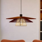 EGLO hanglamp PIGNONA, rood/oranje/wit, Ø 50 cm, textiel