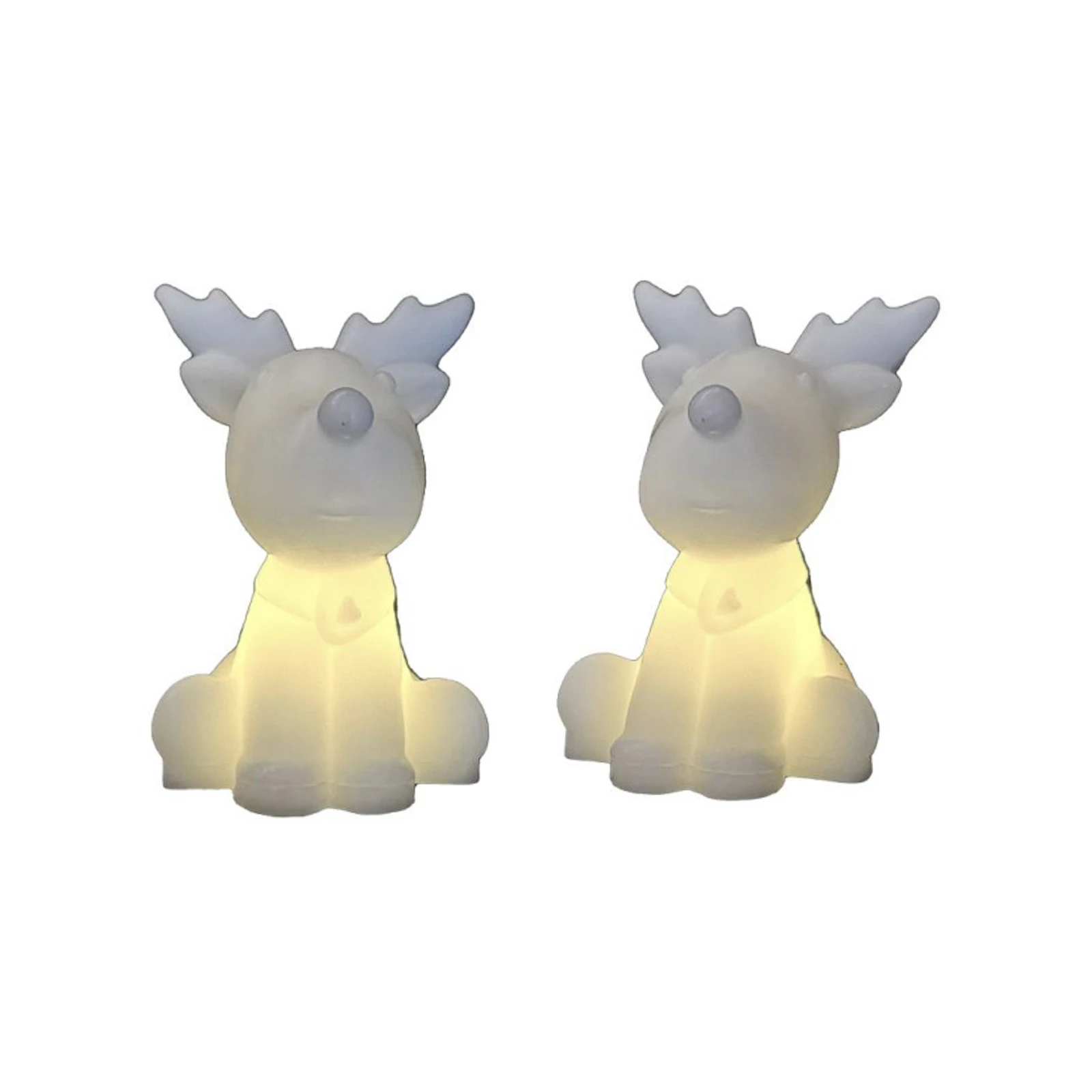 LED dekoratyvinė figūrėlė Naja, balta, aukštis 9 cm, 2 vnt. rinkinys, vaškas,