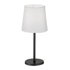 Lámpara de mesa Eve con pantalla de tela, blanco/negro