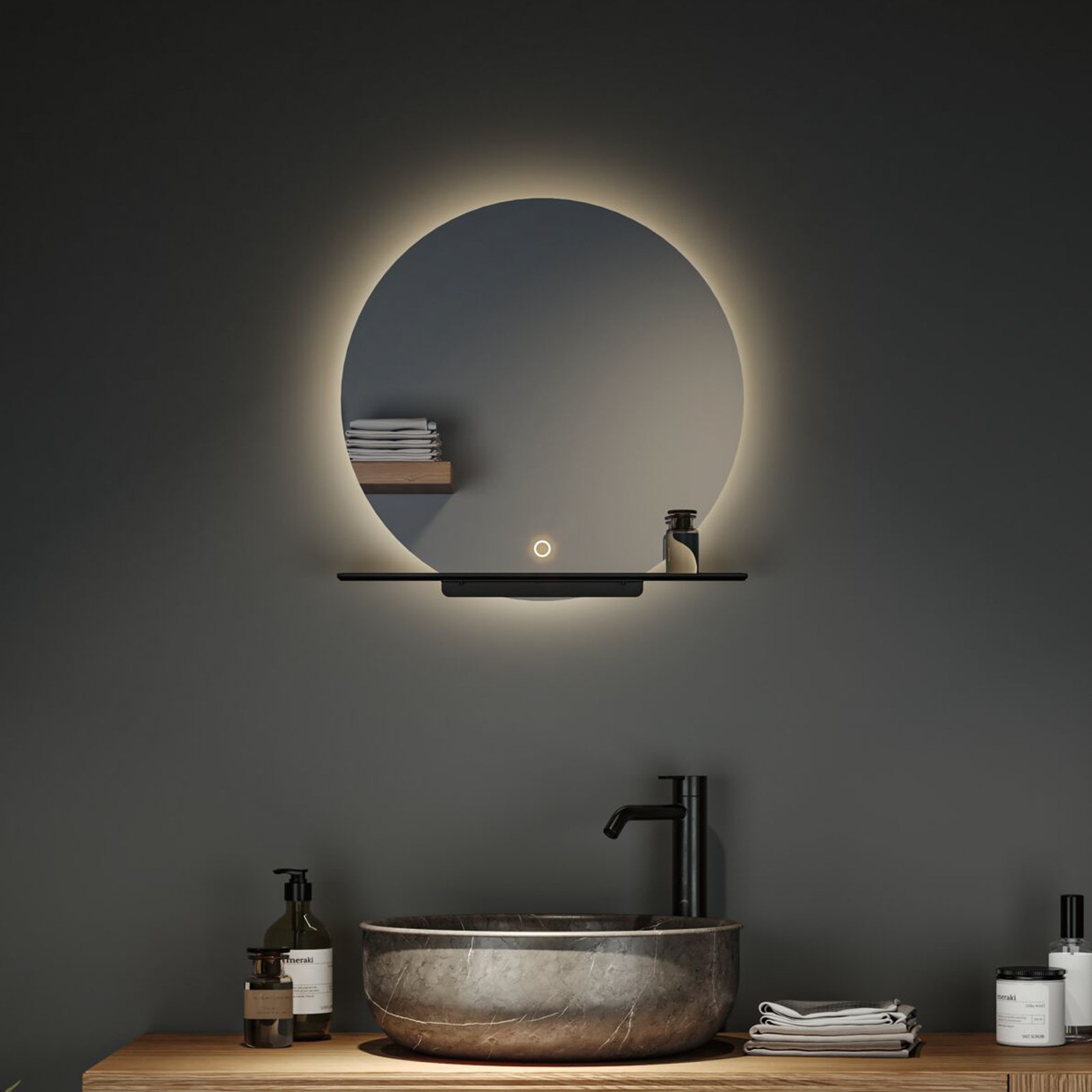 Miro LED Illuminated Espelho TW IP44 Backlight Mate Sort- Paulmann