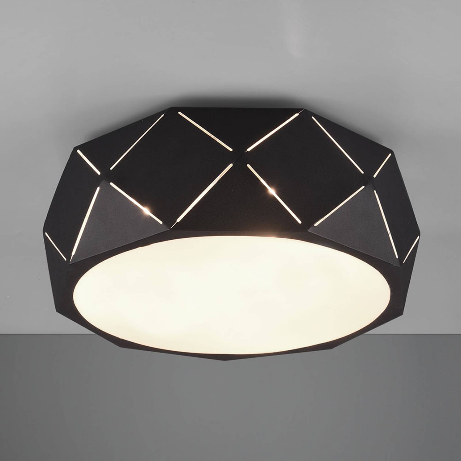 Zandor ceiling lamp with a black lampshade