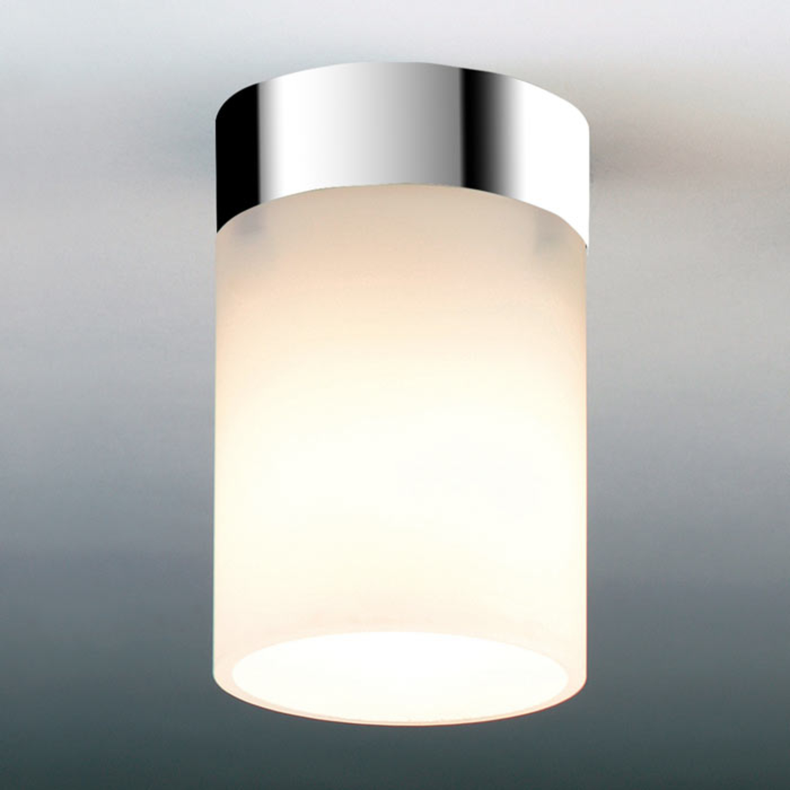 Top Light Subtle ceiling light DELA BOX SHORT, chrome, for Living / Dining Room, glass, metal, G9, 60 W, energy efficiency: A++, H: 10 cm