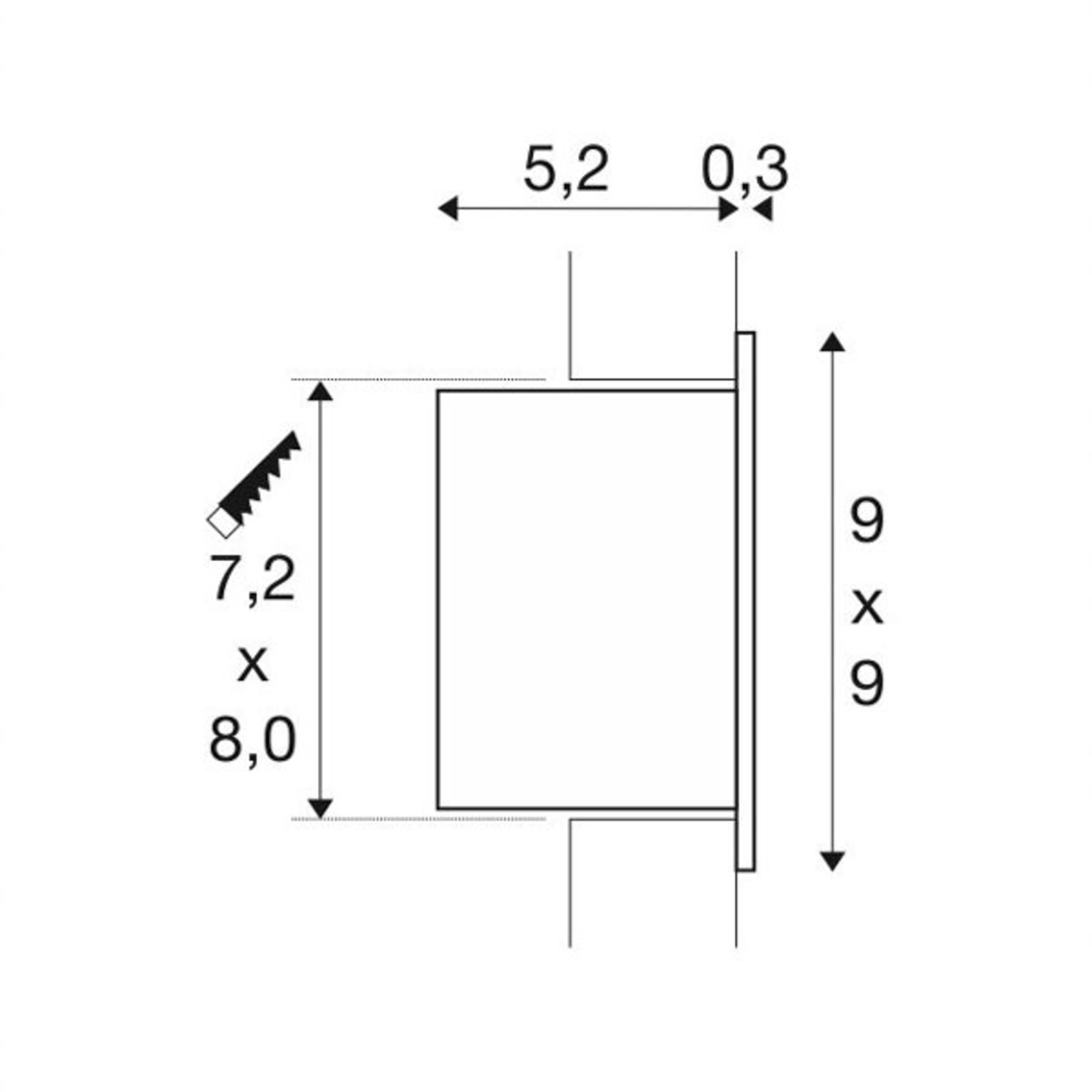 SLV Frame Curve LED-Einbauleuchte