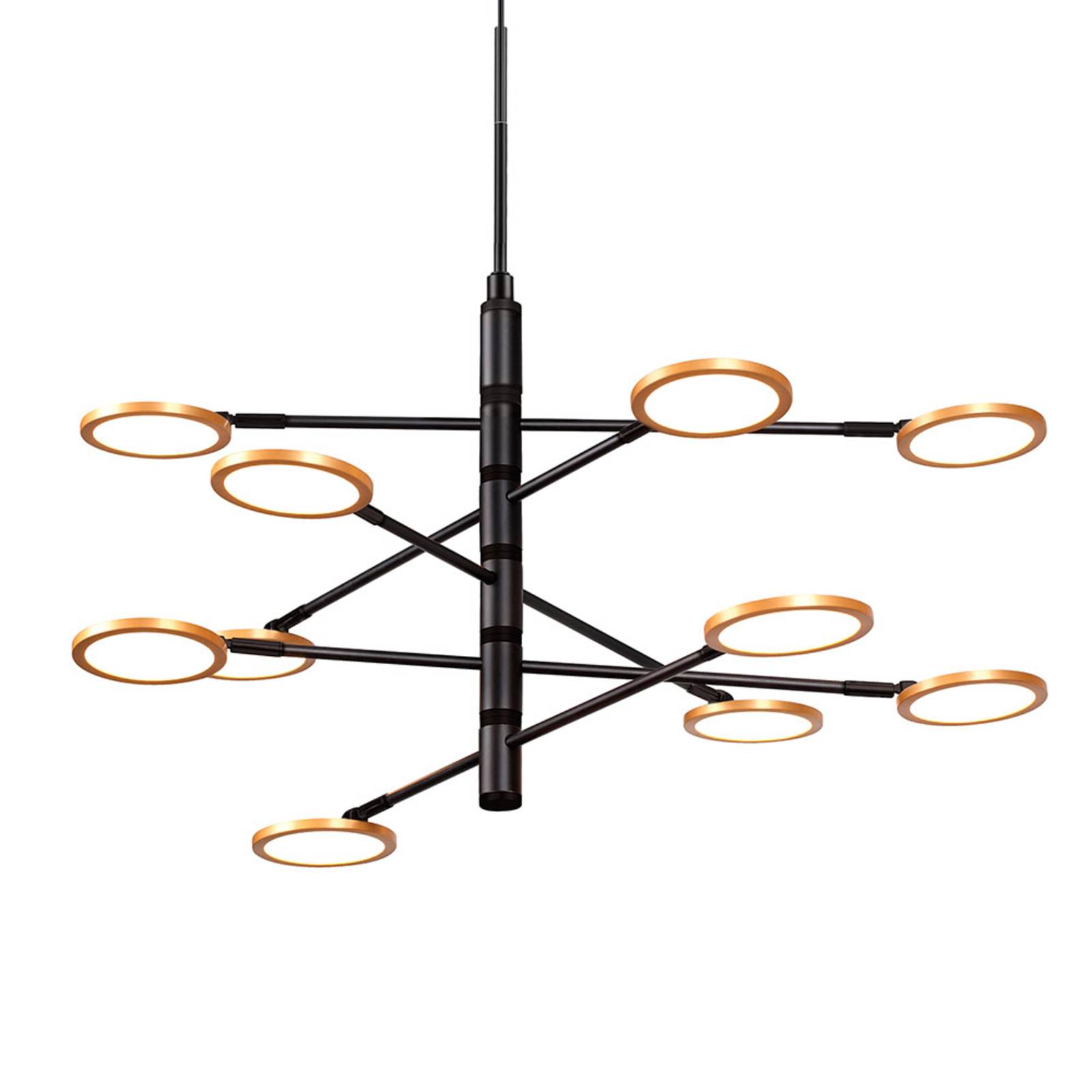 LED-hänglampa Sparkle, Ø 80 cm, 10 lampor