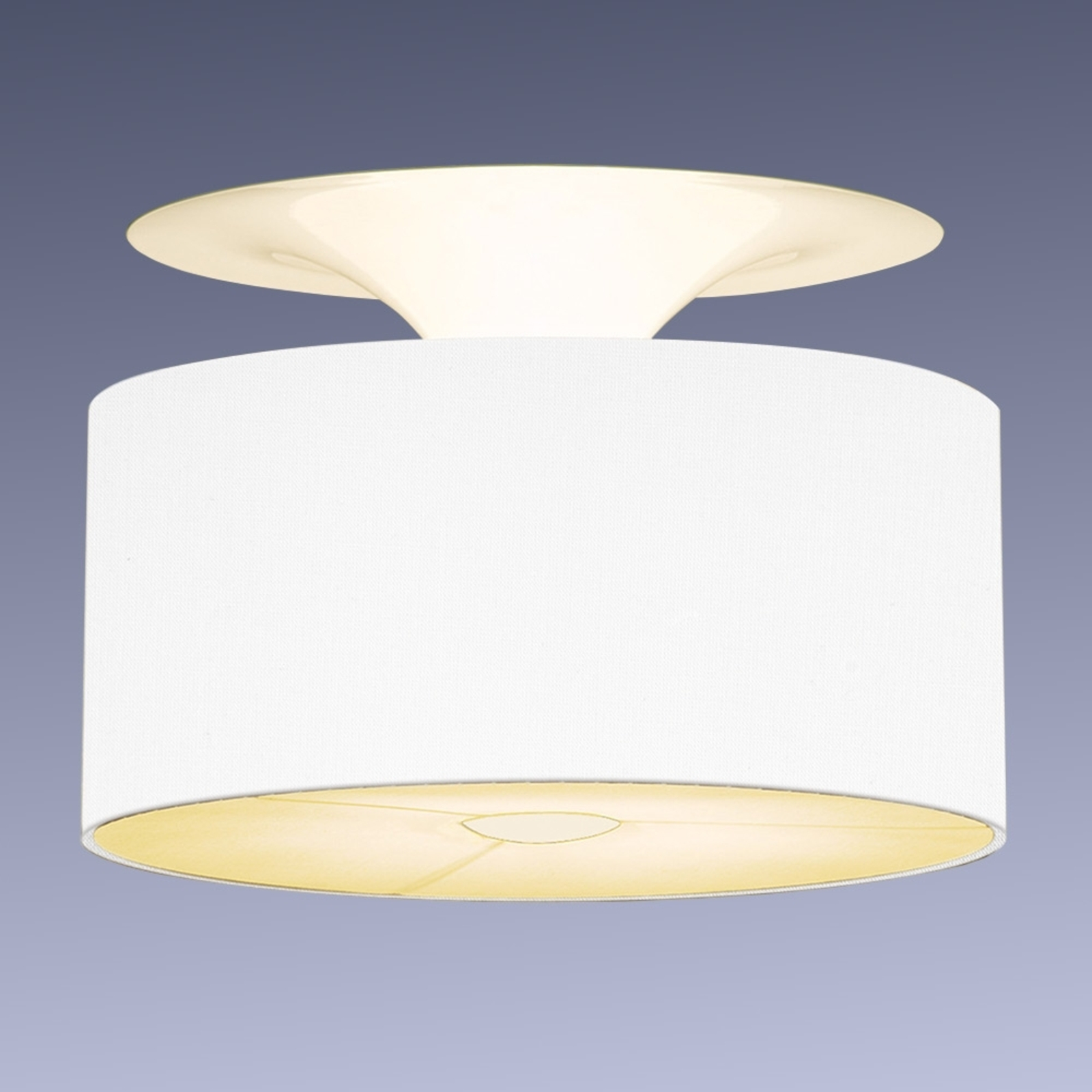 Pamalux Onda - ceiling light with white chintz film, for Living / Dining Room, plastic, chintz film, E27, 40 W, energy efficiency: A++, H: 40 cm