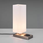 Haley table lamp with a charging station